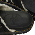 Dr Martens - Myles Black Suede Fur Lined Sandal