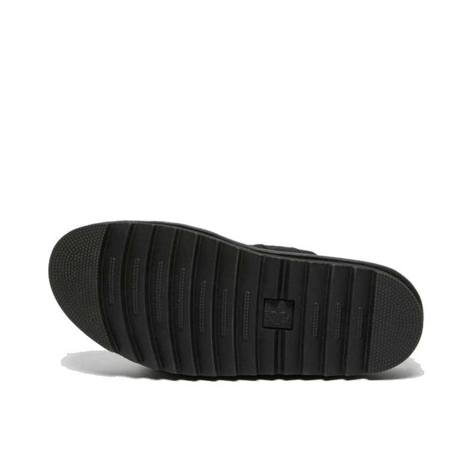 Dr Martens - Myles Black Suede Fur Lined Sandal CLEARANCE