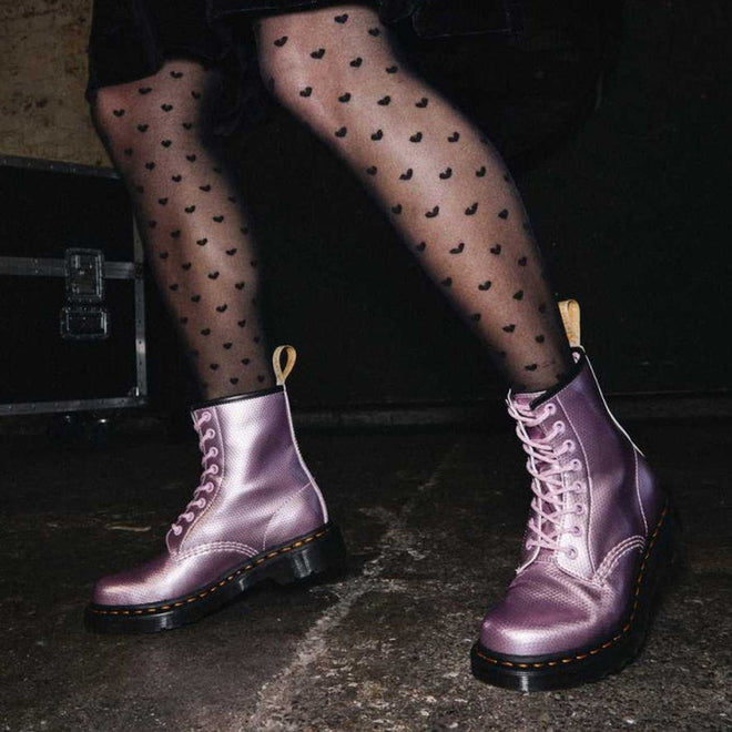 Dr Martens Vegan 1460 Pink Lavender Alumix Hex Emboss CLEARANCE