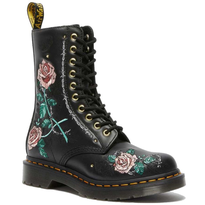 Doc martens with 2025 roses on them