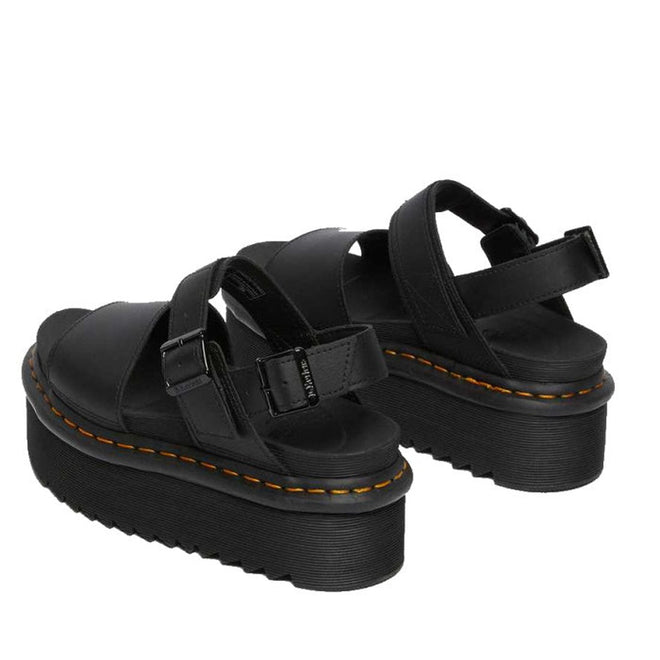 Dr Martens Voss Quad Single Strap Platform Sandal Black CLEARANCE