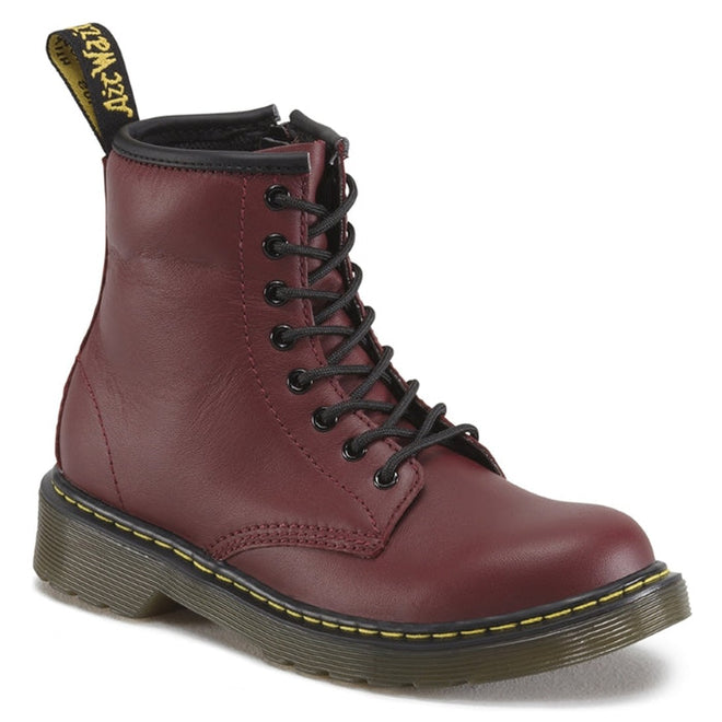Dr Martens kids 1460 J Cherry Red lace up boot with zip uk10 3 Delaney