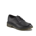 Image of right foot, side on of Dr Martens kids - 1461 J Everley Lace Up School Shoe Black Juniors-Foot Forward Shoes
