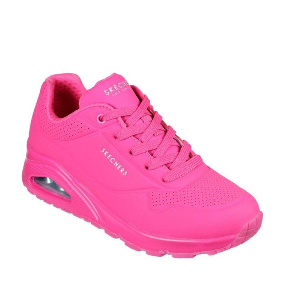 Skechers Uno Night Shades Womens WIDE WIDTH Trainer- Hot Pink CLEARANCE