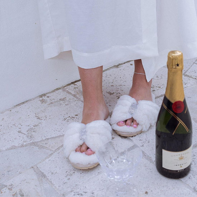 EMU Women's Corella CRYSTAL Natural Luxurious Sheepskin Scuff Slipper