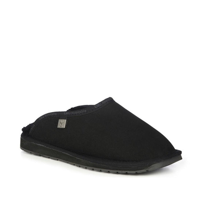 EMU Mens Platinum Esperance Scuff Slipper Slip On Sheepskin Unisex Black