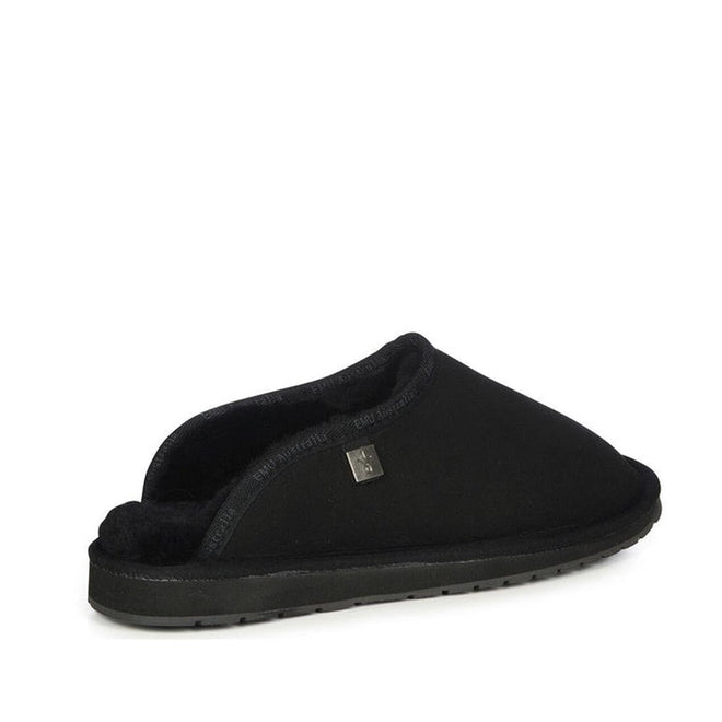 EMU Mens Platinum Esperance Scuff Slipper Slip On Sheepskin Unisex Black
