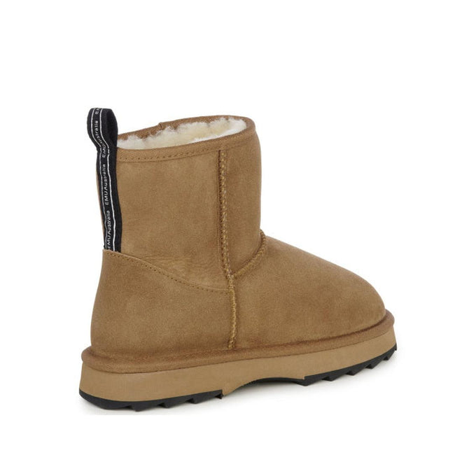 Emu Womens Sharky Mini Chestnut Black Boot