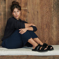 EMU Women's Wobbegong Black Sheepskin Scuff Slipper
