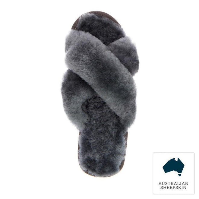 EMU Women's Mayberry Charcoal Grey Scuff Slipper