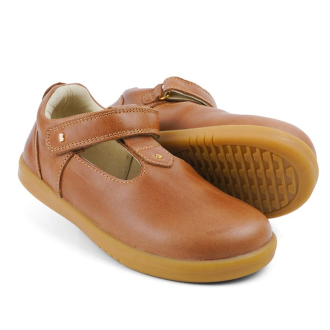 Bobux KIds Plus KP Louise Caramel Tan T-Bar 833814Z