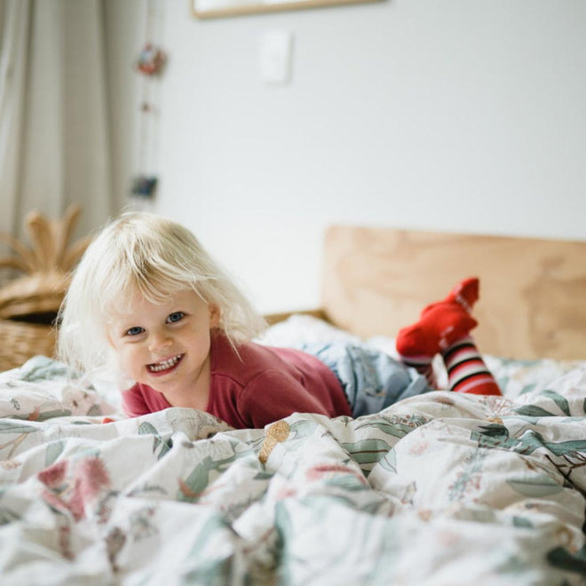 Lamington Casa Knee High Stripped Wool Socks