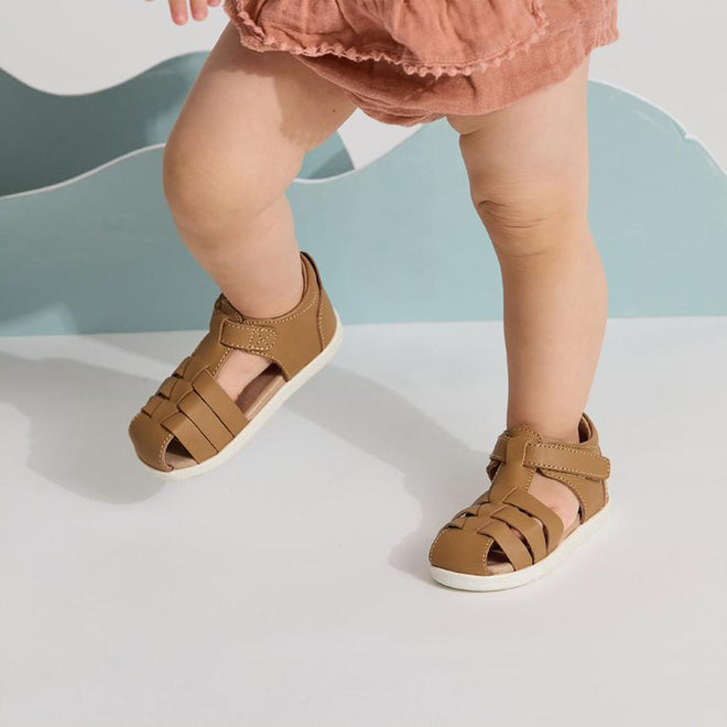 Pretty Braver Billie First Walker Sandal Closed Back - Tan