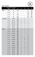 A Pretty Brave size chart for babies, 1st walkers, and kids shows foot/insole length, EU/US/UK/S-XL sizes, and age range for styles like the Wilder Reef Green Kids Sandals 29-31 (not returnable) with adjustable velcro straps., 9421036359503, 9421036359510, 9421036359527, 25284, 25285, 25286, 25287