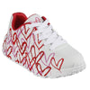 Skechers Kids Youths Uno Lite Spread The Joy White Pink Red