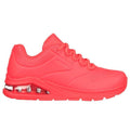 Skechers Uno 2  Great Kolor Neon Coral Trainer ON CLEARANCE